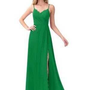 Azazie Emerald Green “Teagan” Bridesmaid Dress